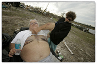 Homes were flattened, roofs chewed off. 