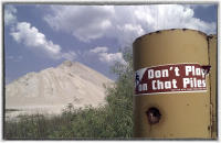Local officials were slow to realize the health risks the chat piles were causing.