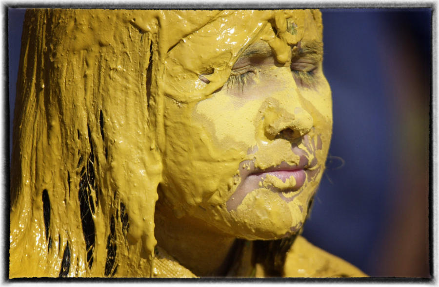 During the last day of the ceremony, she blesses her people with pollen as well getting in touch with her healing powers.  : The First Americans : Oklahoma City Editorial and Documentary Photographer 