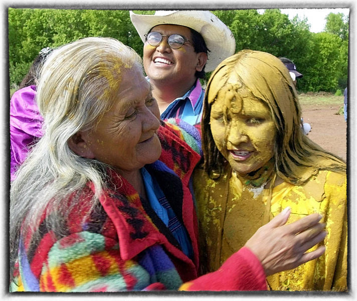 Once the ceremonies begin, the girl is guided by the medicine man and her sponsor - a godmother who is spiritually strong.  : The First Americans : Oklahoma City Editorial and Documentary Photographer 