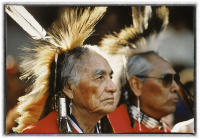 Members of the Kiowa's tribe Black Leggings society at the annual Veterans Days ceremony.