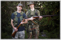 Hunters search for pythons, a reptile that does not belong in the everglades. 