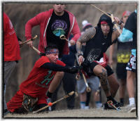 Traditional stickball games were, sometimes, major events that could last days with up to 1000 men from opposing villages playing.